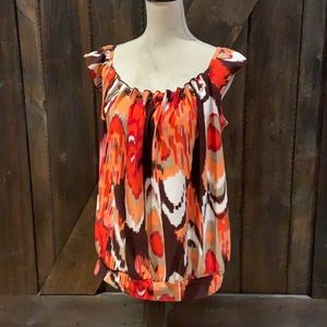 Dress barn sleeveless beaded neckline top